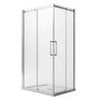 Box Doccia Rettangolare 90x120CM H200 Vetro Trasparente 8mm Sinistra con EasyClean mod. Prime Corner