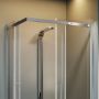 Box Doccia Rettangolare 100x110CM H200 Vetro Trasparente 8mm Destra con EasyClean mod. Prime Corner