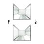 Box Doccia 3 lati 70x70x70 CM H185 stampato C mod. Junior Trio