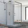 Box Doccia 3 lati 70x75x70 CM H185 trasparente mod. Junior Trio