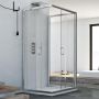 Box Doccia 3 lati 70x75x70 CM H185 trasparente mod. Junior Trio