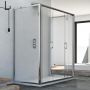 Box Doccia 3 lati 90x130x90 CM H185 trasparente mod. Replay Trio 2 Ante