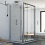 Box Doccia 3 lati 75x90x75 CM H185 trasparente mod. Sintesi Trio 2 Ante