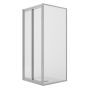 Box Doccia Angolare 70x75CM H185 Cristallo Trasparente Fisso+Saloon 2 Ante Battente 70 mod. Clint
