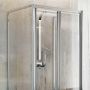 Box Doccia 3 lati 70x70x70CM H185 Cristallo Trasparente 2 Fissi+Saloon 2 Ante Battente 70 mod. Clint