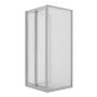 Box Doccia 3 lati 90x80x90CM H185 Cristallo Stampato C 2 Fissi+Saloon 2 Ante Battente 80 mod. Clint