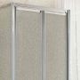Box Doccia 3 lati 90x80x90CM H185 Cristallo Stampato C 2 Fissi+Saloon 2 Ante Battente 80 mod. Clint