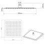 Soffione Doccia Quadrato in acciaio inox 30X30 Cm effetto pioggia con ugelli anticalcare ultrasottile
