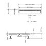 Canalina di scarico doccia in acciaio inox 100 cm x 7 mod. Fill