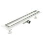 Canalina di scarico doccia in acciaio inox piastrellabile per box doccia 80 cm mod. Tile