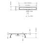 Canalina di scarico doccia in acciaio inox piastrellabile per box doccia 80 cm mod. Tile