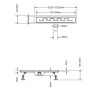 Canalina di scarico doccia in acciaio inox 100 cm mod. Doric