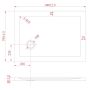 Piatto Doccia Slim 70x100x4 cm Rettangolare Acrilico Bordato Bianco Lucido mod. Flower