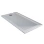 Piatto Doccia Slim 80x140x4 cm Rettangolare Acrilico Bordato Bianco Lucido mod. Flower