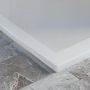 Piatto Doccia Slim 80x140x4 cm Rettangolare Acrilico Bordato Bianco Lucido mod. Flower