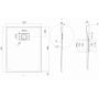 Piatto Doccia 70x90x2,6 CM Rettangolare Bianco Effetto Pietra mod. Blend