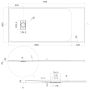 Piatto Doccia 80x170x2,6 CM Rettangolare Bianco Effetto Pietra mod. Blend