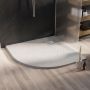 Piatto Doccia 90x90x2,6 CM Semicircolare Bianco Effetto Pietra mod. Blend