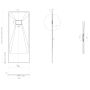 Piatto Doccia 70x170x2,6 CM Rettangolare Antracite Effetto Pietra mod. Blend