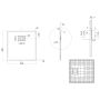 Piatto Doccia 80x80x2,6 CM Quadrato Antracite Effetto Pietra mod. Blend
