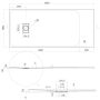 Piatto Doccia 80x180x2,6 CM Rettangolare Tortora Effetto Pietra mod. Blend