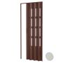 Porta a soffietto da interno in kit con vetri in PVC Avorio 1013 82x220 cm mod. Sonia