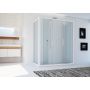 Box doccia 3 lati 90x120x90 CM H 200 Vetro Trasparente Profilo Bianco mod. Star Trio
