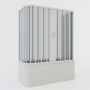 Box a 3 lati sopravasca in PVC a soffietto H 150 mod. Tagete con apertura centrale