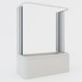 Box a 3 lati sopravasca in PVC a soffietto H 150 mod. Tagete con apertura centrale