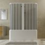 Box a 3 lati sopravasca in PVC a soffietto H 150 mod. Tagete con apertura centrale