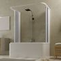 Box a 3 lati sopravasca in PVC a soffietto H 150 mod. Tagete con apertura centrale
