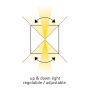 Applique led da parete a doppio fascio colore antracite mod. Marbella round