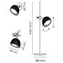 Lampada da tavolo led ricaricabile IP54 colore nero mod. Magnetika