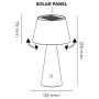 Lampada da tavolo led ricaricabile IP54 colore nero mod. Tizia