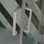 Box Doccia 3 Lati in PVC 75x100 CM H 200 Vetro Trasparente Profilo Bianco mod. Lite