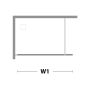 Parete doccia Walk-in Lato 100 CM H 190 in Acrilico mod. Beatrix Profilo