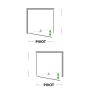 Box doccia pivotante 90x95 AP. 95 CM H 190 in Acrilico mod. Sigma Duo