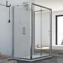 Box Doccia 3 lati 90x140x90 CM H185 trasparente mod. Replay Trio 1 Anta