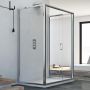 Box Doccia 3 lati 90x140x90 CM H185 trasparente mod. Replay Trio 1 Anta