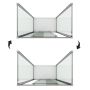 Box Doccia 3 lati 90x140x90 CM H185 trasparente mod. Replay Trio 1 Anta