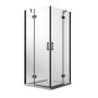 Box Doccia 70x120 CM H190 Trasparente con mod. Flip Black Anta + Anta Ap. Battente