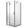 Box Doccia 80x90 CM H190 Trasparente con mod. Flip Black Anta + Fisso