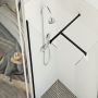 Box doccia Parete 90x180 CM 198 CM in vetro trasparente 8 MM mod. Walk in Black Corner