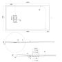 Piatto Doccia 90x160x2,6 cm Tortora Effetto Pietra mod. Strong