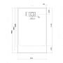 Piatto Doccia 90x120x2,6 cm Antracite Effetto Pietra mod. Strong