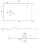 Piatto Doccia 90x160x2,6 cm Antracite Effetto Pietra mod. Strong