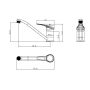 Miscelatore lavello Cromo con Leva monocomando mod. Alice