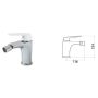 Miscelatore lavabo Cromo e Bianco con Leva monocomando mod. Dream