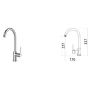 Miscelatore lavello Cromo con Leva monocomando mod. Maxim