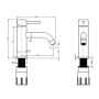 Miscelatore lavabo Ottone antico con Leva monocomando mod. MM